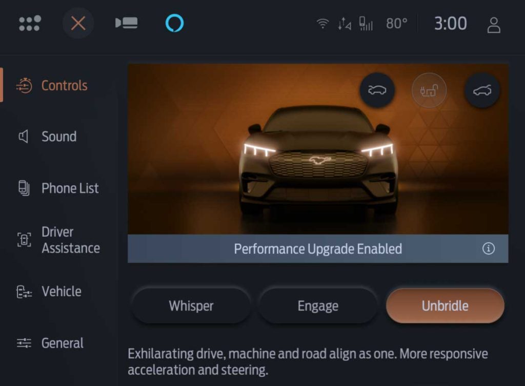 Mustang Mach-E Infotainment Screenshot